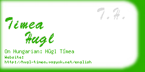 timea hugl business card